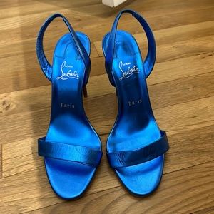 Christian louboutin Marylin 85 metallic slingback